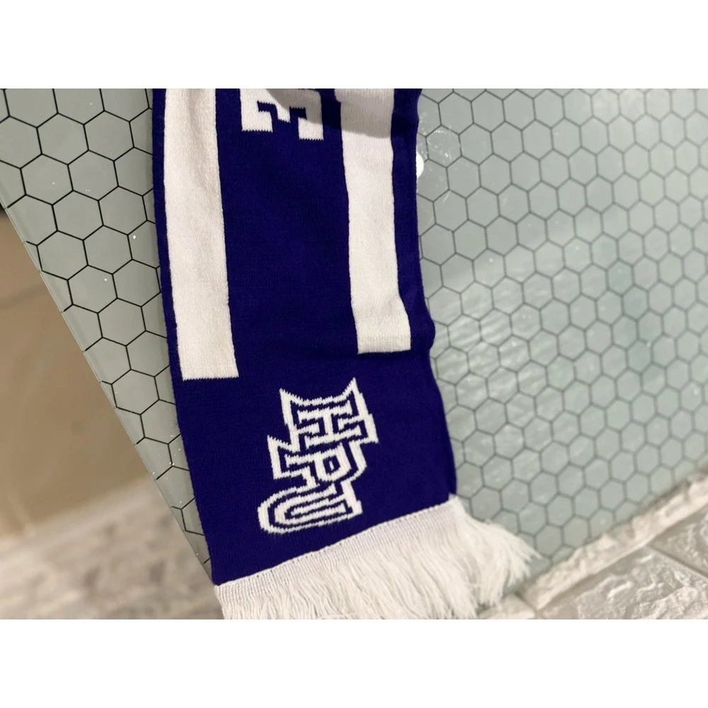HIGH‎ POINT UNIVERSITY SCARF HPU PANTHERS KNITTED CLASSIC DOUBLE SIDED